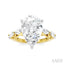 Pear Shape Semi-Mount Diamond Engagement Ring