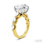 Round Shape Semi-Mount Diamond Engagement Ring