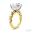 Round Shape Semi-Mount Diamond Engagement Ring