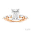 Emerald Shape Semi-Mount Diamond Engagement Ring