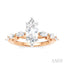 Marquise Shape Semi-Mount Diamond Engagement Ring