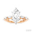 Marquise Shape Semi-Mount Diamond Engagement Ring