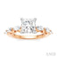 Princess Shape Semi-Mount Diamond Engagement Ring