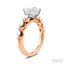 Princess Shape Semi-Mount Diamond Engagement Ring