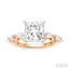 Princess Shape Semi-Mount Diamond Engagement Ring