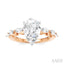 Pear Shape Semi-Mount Diamond Engagement Ring