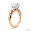 Round Shape Semi-Mount Diamond Engagement Ring