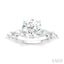 Round Shape Semi-Mount Diamond Engagement Ring