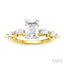 Emerald Shape Semi-Mount Diamond Engagement Ring