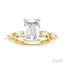 Emerald Shape Semi-Mount Diamond Engagement Ring