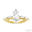 Marquise Shape Semi-Mount Diamond Engagement Ring