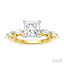 Princess Shape Semi-Mount Diamond Engagement Ring