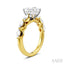 Princess Shape Semi-Mount Diamond Engagement Ring