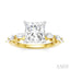 Princess Shape Semi-Mount Diamond Engagement Ring