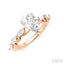 Pear Shape Semi-Mount Diamond Engagement Ring