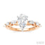 Pear Shape Semi-Mount Diamond Engagement Ring