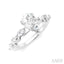 Pear Shape Semi-Mount Diamond Engagement Ring