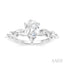 Pear Shape Semi-Mount Diamond Engagement Ring