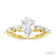 Pear Shape Semi-Mount Diamond Engagement Ring