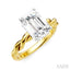 Emerald Shape Semi-Mount Diamond Engagement Ring
