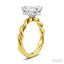 Emerald Shape Semi-Mount Diamond Engagement Ring