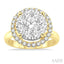 Round Shape Halo Lovebright Essential Diamond Engagement Ring