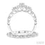Round Shape Past Present & Future Halo Diamond Wedding Set