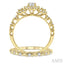 Round Shape Past Present & Future Halo Diamond Wedding Set