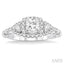 Princess Shape Halo Diamond Engagement Ring