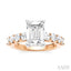 Emerald Shape Semi-Mount Diamond Engagement Ring