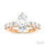 Marquise Shape Semi-Mount Diamond Engagement Ring