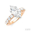 Marquise Shape Semi-Mount Diamond Engagement Ring