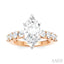 Marquise Shape Semi-Mount Diamond Engagement Ring