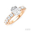Oval Shape Semi-Mount Diamond Engagement Ring