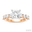 Princess Shape Semi-Mount Diamond Engagement Ring