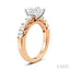 Princess Shape Semi-Mount Diamond Engagement Ring