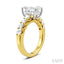 Emerald Shape Semi-Mount Diamond Engagement Ring