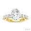 Oval Shape Semi-Mount Diamond Engagement Ring