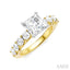 Princess Shape Semi-Mount Diamond Engagement Ring