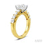 Princess Shape Semi-Mount Diamond Engagement Ring