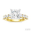 Princess Shape Semi-Mount Diamond Engagement Ring