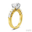 Round Shape Semi-Mount Diamond Engagement Ring