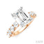 Emerald Shape Semi-Mount Diamond Engagement Ring