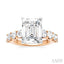 Emerald Shape Semi-Mount Diamond Engagement Ring