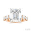 Emerald Shape Semi-Mount Diamond Engagement Ring