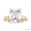 Emerald Shape Semi-Mount Diamond Engagement Ring
