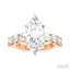 Marquise Shape Semi-Mount Diamond Engagement Ring