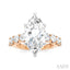 Marquise Shape Semi-Mount Diamond Engagement Ring