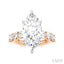 Marquise Shape Semi-Mount Diamond Engagement Ring