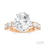 Oval Shape Semi-Mount Diamond Engagement Ring
